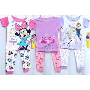 Character Toddler Girls 3 Pack Cotton PJ Bundle sz: 2T